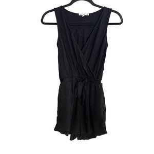 Antistar Romper Black Sleeveless Drawstring Waist‎ Size S Vacation Resortwear
